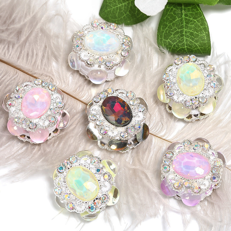 Wholesale 10pcs Double Sided Mocha Diamond Elliptical Soft Ceramic Mud Beads Heavy Duty Beads